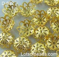 Gold filigree bead cap